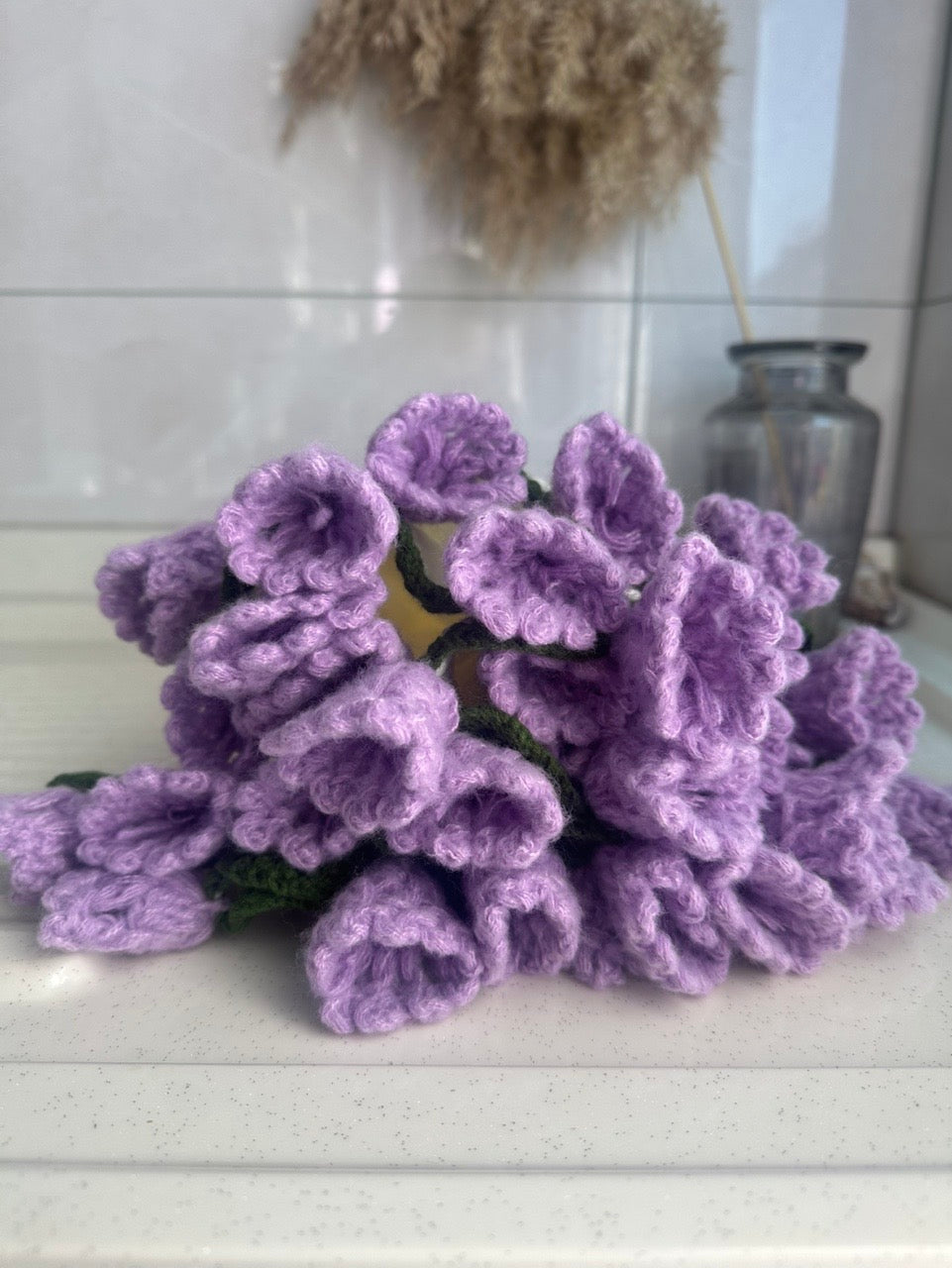 WrapTheLove Finished Flower Bouquet Blanket, Handmade Crochet Rose Bouquet Blanket, Soft Knitted Throw Blanket, Romantic Gift for Birthday, Wedding, Valentine's Day, Mother's Day, Christmas for mum, daughter, girls, and sisters, friends